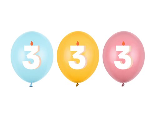 Balloons 30 cm, 3, mix (1 pkt / 50 pc.) Balloons 30 cm, 3, mix (1 pkt / 50 pc.)