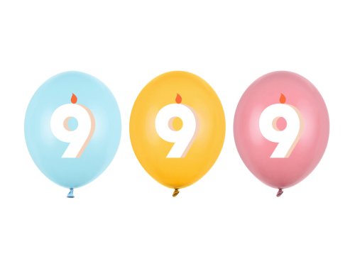 Balloons 30 cm, 9, mix (1 pkt / 50 pc.) Balloons 30 cm, 9, mix (1 pkt / 50 pc.)