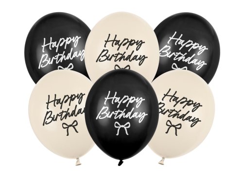 Strong balloons Happy Birthday Bows, 30 cm, mix (1 pkt / 6 pc.) Strong balloons Happy Birthday Bows, 30 cm, mix (1 pkt / 6 pc.)