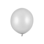 Balloons Strong 43cm, Metallic Silver Snow (1 pkt / 25 pc.)
