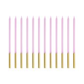 Plain birthday candles, violet, 14 cm (1 pkt / 12 pc.)