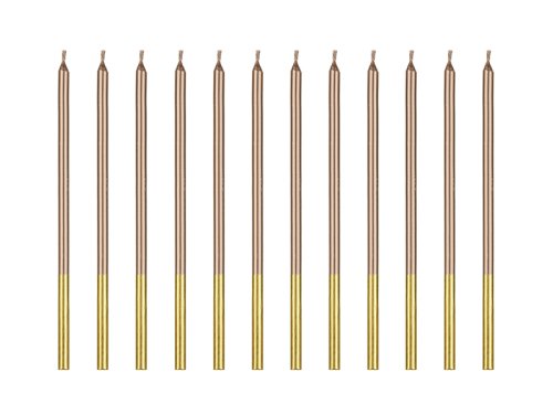 Plain birthday candles, rose gold, 14 cm (1 pkt / 12 pc.) Plain birthday candles, rose gold, 14 cm (1 pkt / 12 pc.)