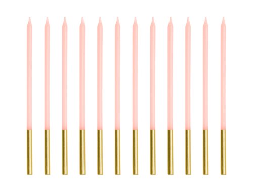 Plain birthday candles, pink, 14 cm (1 pkt / 12 pc.) Plain birthday candles, pink, 14 cm (1 pkt / 12 pc.)