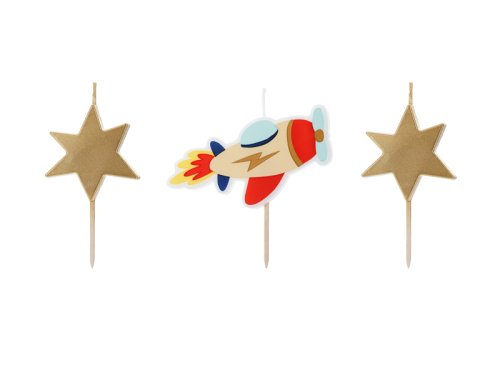 Birthday candles Airplane, 4.5-5 cm, mix (1 pkt / 3 pc.) Birthday candles Airplane, 4.5-5 cm, mix (1 pkt / 3 pc.)