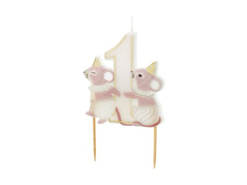 Birthday candle number 1 Mice, 7.5 cm, mix Birthday candle number 1 Mice, 7.5 cm, mix