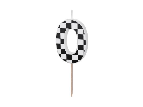 Birthday candle Number 0, 5.5 cm, mix