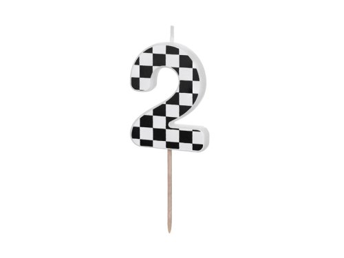 Birthday candle Number 2, 5.5 cm, mix Birthday candle Number 2, 5.5 cm, mix