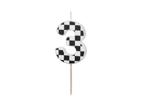 Birthday candle Number 3, 5.5 cm, mix Birthday candle Number 3, 5.5 cm, mix