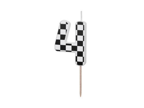 Birthday candle Number 4, 5.5 cm, mix