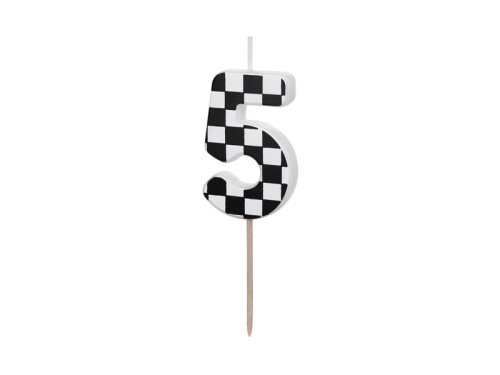 Birthday candle Number 5, 5.5 cm, mix
