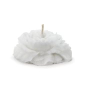 Floating candle peony, matt, white, 8 cm (1 pkt / 4 pc.)