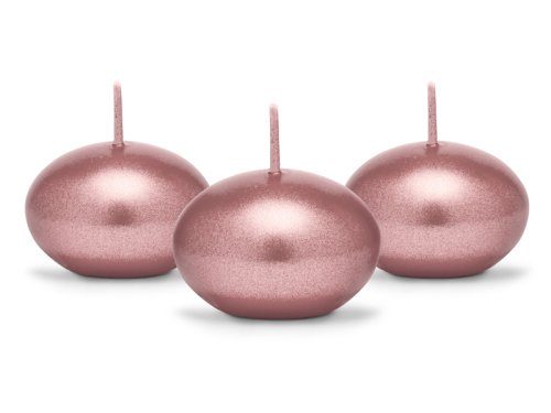 Floating candle disc, metallic, rose gold, 4cm (1 pkt / 50 pc.) Floating candle disc, metallic, rose gold, 4cm (1 pkt / 50 pc.)