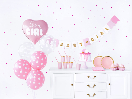 Party decorations set - It's a girl (1 pkt / 49 pc.)