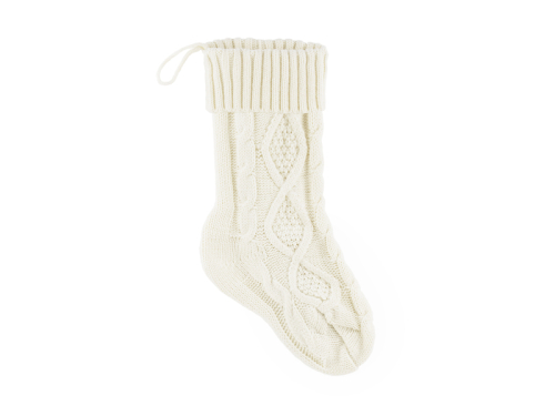 Decorative stocking, off-white, 15.5x34cm Decorative stocking, off-white, 15.5x34cm