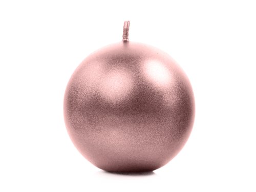 Candle Sphere, metallic, rose gold, 8cm (1 pkt / 6 pc.) Candle Sphere, metallic, rose gold, 8cm (1 pkt / 6 pc.)
