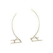 Stand with 2 Semi-Arch Bows, 200cm and 180cm - Set, Gold