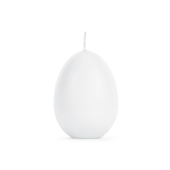 Egg candle, white, 10 cm