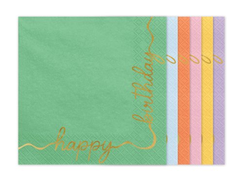 Paper napkins Happy Birthday, mix, 33x33 cm (1 pkt / 12 pc.) Paper napkins Happy Birthday, mix, 33x33 cm (1 pkt / 12 pc.)