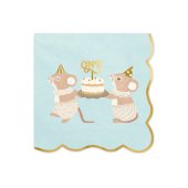 Napkins One Mice, 33x33 cm, blue (1 pkt / 12 pc.)