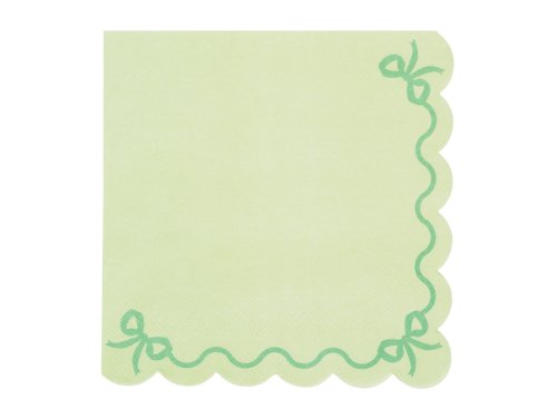 Ruffled napkins, 33x33 cm, green (1 pkt / 12 pc.) Ruffled napkins, 33x33 cm, green (1 pkt / 12 pc.)