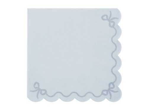 Ruffled napkins, 33x33 cm, misty blue (1 pkt / 12 pc.) Ruffled napkins, 33x33 cm, misty blue (1 pkt / 12 pc.)