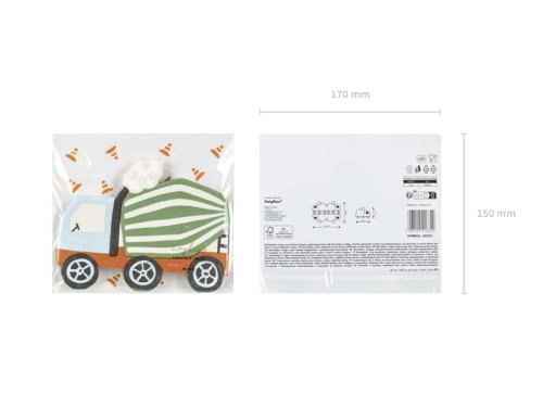 Napkins Concrete mixer, 16x13 cm, mix (1 pkt / 20 pc.) Napkins Concrete mixer, 16x13 cm, mix (1 pkt / 20 pc.)