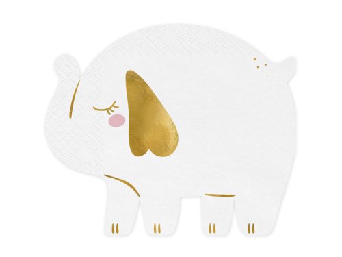 Napkins Elephant, 16x13.5 cm, white (1 pkt / 12 pc.) Napkins Elephant, 16x13.5 cm, white (1 pkt / 12 pc.)