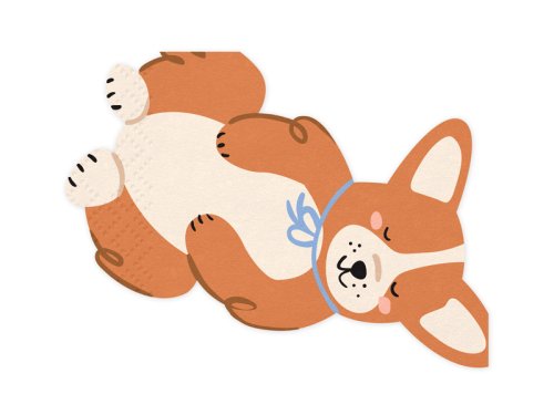 Napkins Corgi, 11x15 cm, mix (1 pkt / 12 pc.) Napkins Corgi, 11x15 cm, mix (1 pkt / 12 pc.)