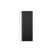 Plastic straws, 23 cm, black (1 pkt / 12 pc.)