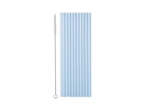 Plastic straws, 23 cm, light blue (1 pkt / 12 pc.) Plastic straws, 23 cm, light blue (1 pkt / 12 pc.)