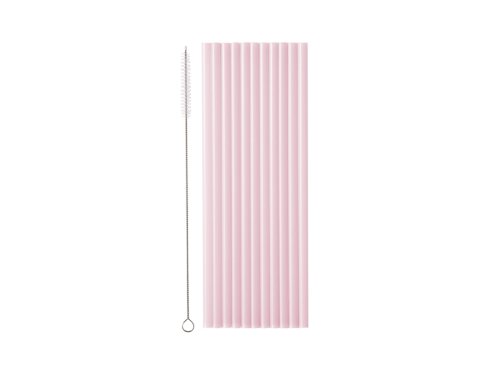 Plastic straws, 23 cm, pink (1 pkt / 12 pc.) Plastic straws, 23 cm, pink (1 pkt / 12 pc.)