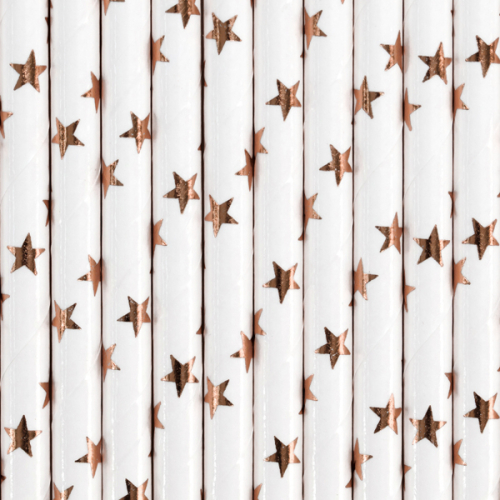 Paper Straws, light rose gold, 19.5cm (1 pkt / 10 pc.) Paper Straws, light rose gold, 19.5cm (1 pkt / 10 pc.)