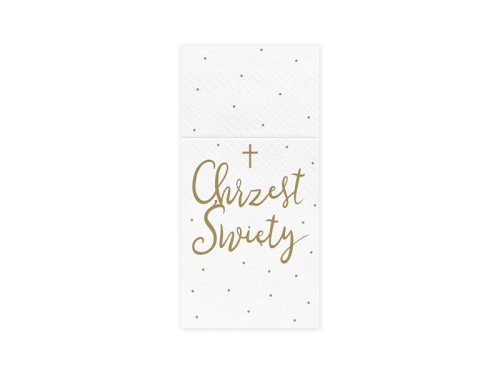 Cutlery bag ''Chrzest Święty'', 10x20 cm, white (1 pkt / 6 pc.) Cutlery bag ''Chrzest Święty'', 10x20 cm, white (1 pkt / 6 pc.)