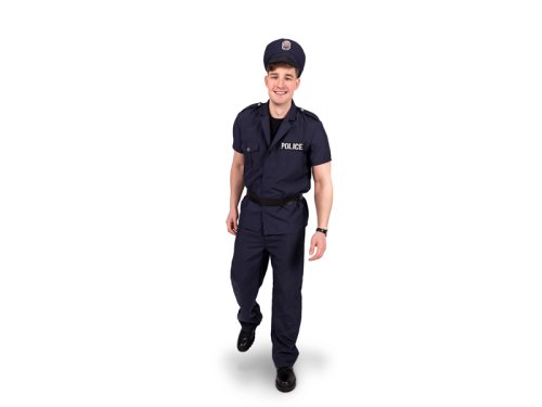 Police Officer Costume, navy, size L