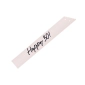Happy 30 Sash, cream, 76 cm