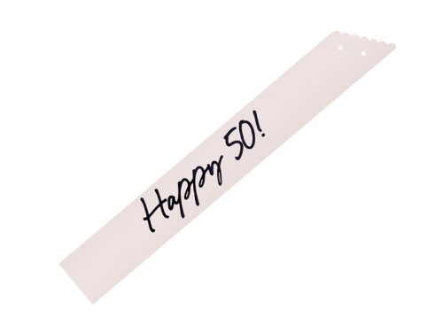 Happy 50 Sash, cream, 76 cm