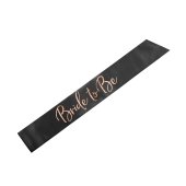 Bride to Be sash, black, 75 cm