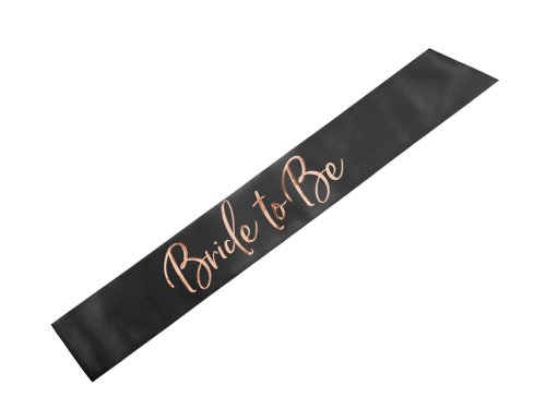 Bride to Be sash, black, 75 cm Bride to Be sash, black, 75 cm