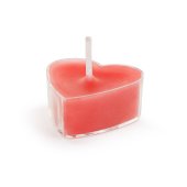 Heart-shaped tealight candles, 4 cm, red (1 pkt / 10 pc.)