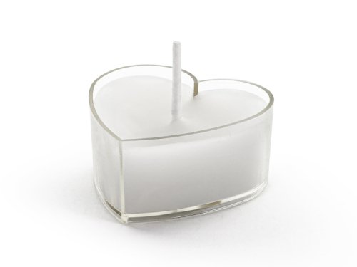 Tealight candles Heart, 4 cm, white (1 pkt / 10 pc.) Tealight candles Heart, 4 cm, white (1 pkt / 10 pc.)