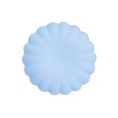 Plastic plates Frill, 22 x 22 cm, light blue (1 pkt / 4 pc.)