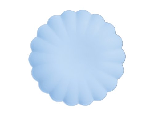 Plastic plates Frill, 22 x 22 cm, light blue (1 pkt / 4 pc.)