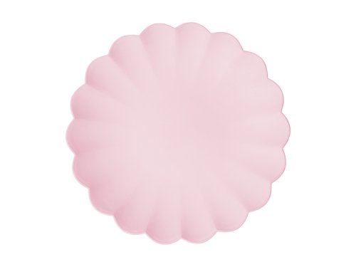 Plastic plates Frill, 22 x 22 cm, pink (1 pkt / 4 pc.)