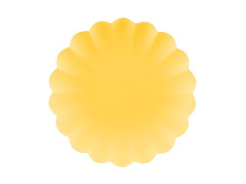 Plastic plates Frill, 22 x 22 cm, yellow (1 pkt / 4 pc.) Plastic plates Frill, 22 x 22 cm, yellow (1 pkt / 4 pc.)