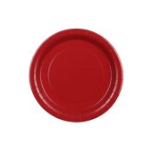 Paper Plates, dark red, 23 cm (1 pkt / 6 pc.)