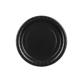 Paper Plates, black, 23 cm (1 pkt / 6 pc.)