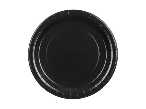 Paper Plates, black, 23 cm (1 pkt / 6 pc.) Paper Plates, black, 23 cm (1 pkt / 6 pc.)