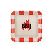 BBQ paper plates, mix, 26x26 cm (1 pkt / 6 pc.)