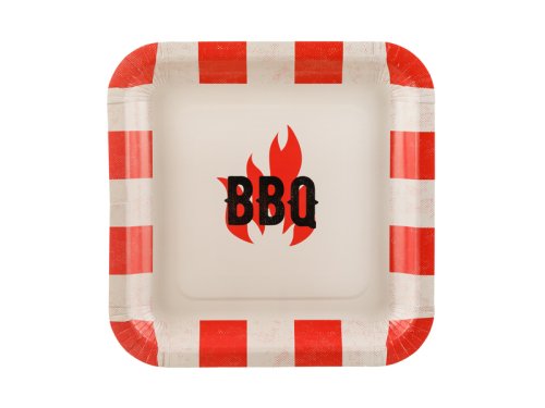 BBQ paper plates, mix, 26x26 cm (1 pkt / 6 pc.) BBQ paper plates, mix, 26x26 cm (1 pkt / 6 pc.)