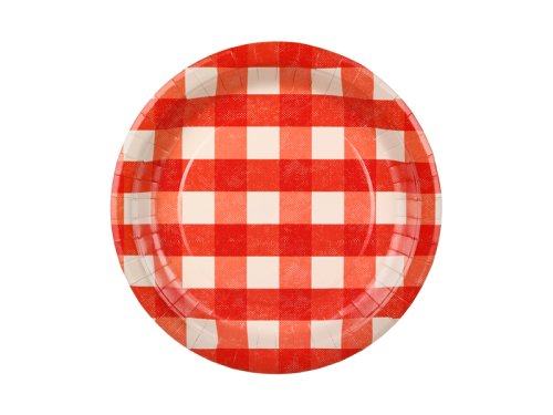 Paper plates checkered, mix, 27 cm (1 pkt / 6 pc.) Paper plates checkered, mix, 27 cm (1 pkt / 6 pc.)